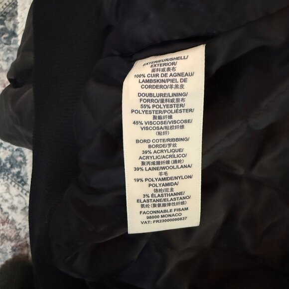 Façonnable Made in Italy Lambskin Leather Jacket • Size 54 (L/XL) • Fisam 98000 - Picture 7 of 8